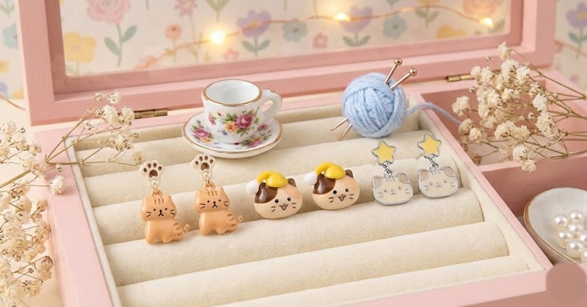 沒耳洞救星！2026 黏貼式耳環推薦：OSMAR 療癒貓咪系列，無痛抗敏新主流