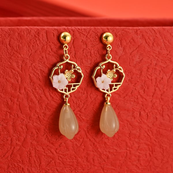 春櫻水漾耳環 耳針/無耳洞黏貼式耳環