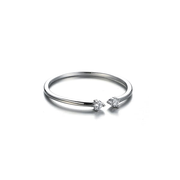 雙星相遇開口戒指[純銀]