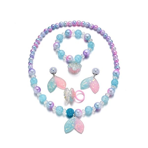 沁涼粉藍果凍色 黏貼式耳環飾品盒 (4件組)