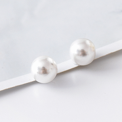 氣質簡約單珍珠 無耳洞黏貼式耳環
