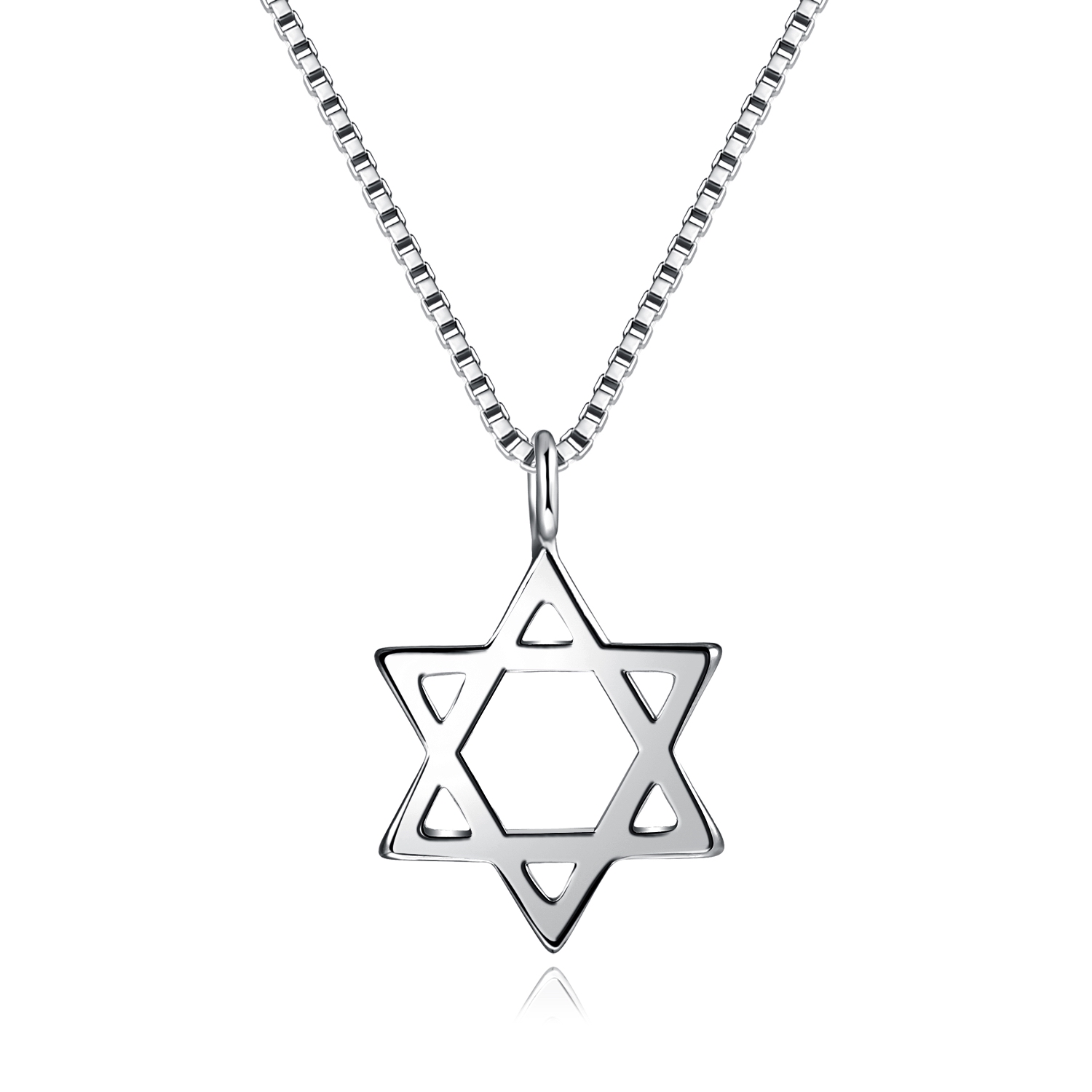 简约素雅六芒星s925纯银项鍊