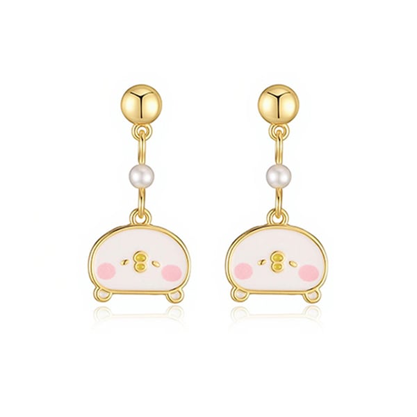 卡娜赫拉的小動物 甜美珍珠P助 無耳洞黏貼式耳環