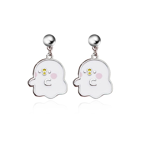 卡娜赫拉的小動物 萬聖節P助小幽靈 無耳洞黏貼式耳環